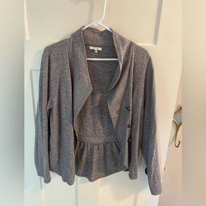 Grey cardigan/blazer from Maurice’s. Size large.